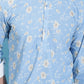 Men Printed Corduroy Short Kurta