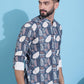 Men Printed Corduroy Short Kurta