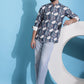 Men Printed Corduroy Short Kurta