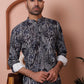 Men Printed Corduroy Short Kurta