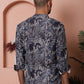 Men Printed Corduroy Short Kurta