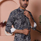 Men Printed Corduroy Short Kurta