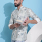 Men Printed Corduroy Short Kurta