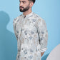 Men Printed Corduroy Short Kurta