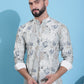 Men Printed Corduroy Short Kurta