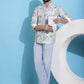 Men Printed Corduroy Short Kurta