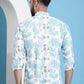 Men Printed Corduroy Short Kurta