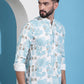 Men Printed Corduroy Short Kurta