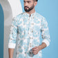Men Printed Corduroy Short Kurta