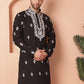Men's Black Chikankari Embroidered Kurtas