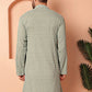 Men's Green Embroidered and Sequence Kurtas