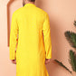 Men's Yellow Embroidered and Sequence Kurtas