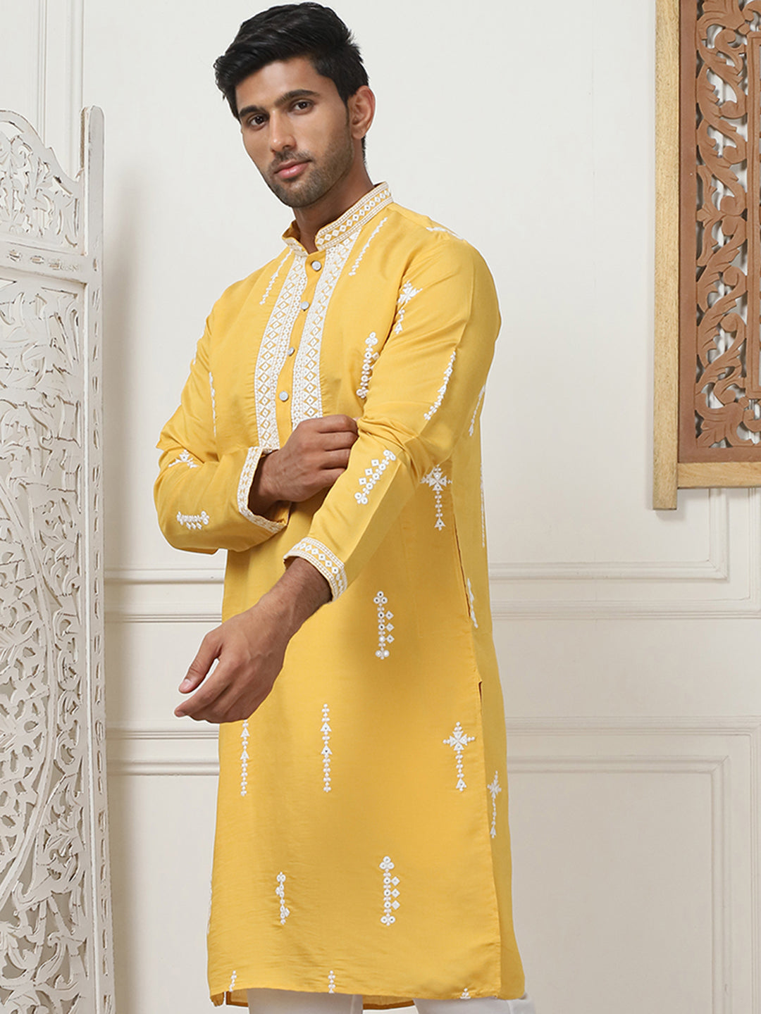 Collar Chikankari Embroidered Kurtas [FF] [J-2-3]