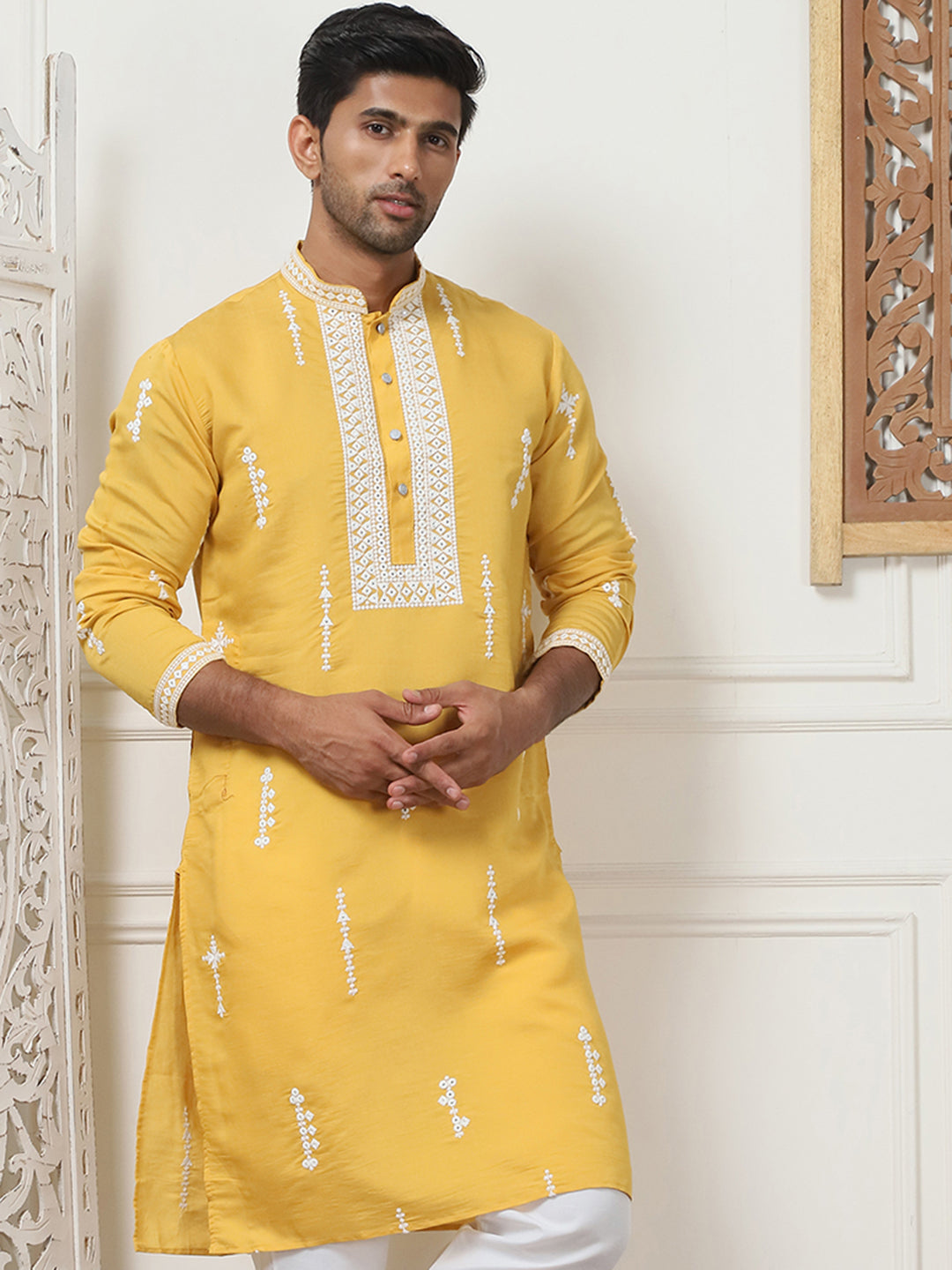 Collar Chikankari Embroidered Kurtas [FF] [J-2-3]