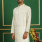 Men Pista Green Embroidered and Sequence Kurtas