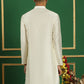 Men Pista Green Embroidered and Sequence Kurtas