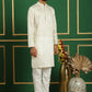 Men Pista Green Embroidered and Sequence Kurtas