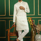 Men Pista Green Embroidered and Sequence Kurtas
