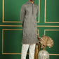 Men Yellow Embroidered and Sequence Kurtas