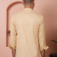 Men Woven Design Short Kurta