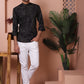 Men Woven Design Short Kurta
