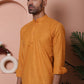 Men Woven Design Short Kurta