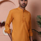 Men Woven Design Short Kurta