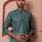 Men Woven Design Short Kurta