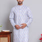 Men's Printed and Embroidered Kurtas ( INKO 5065Blue )