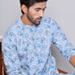 Men's Printed and Embroidered Kurtas ( INKO 5065Grey )