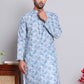 Men's Printed and Embroidered Kurtas ( INKO 5065Grey )