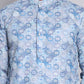 Men's Printed and Embroidered Kurtas ( INKO 5065Grey )