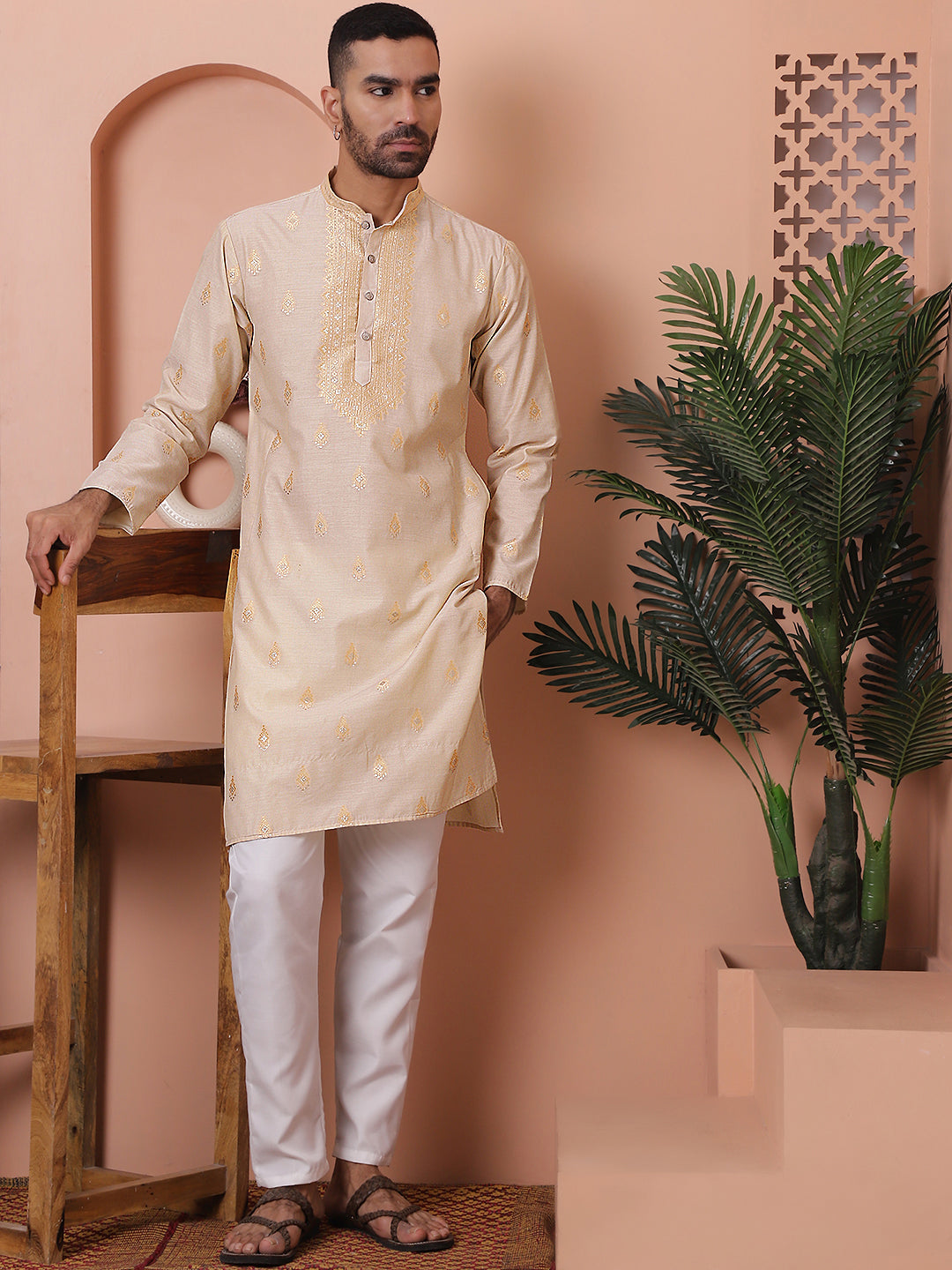 Men's Foil Printed Kurtas
