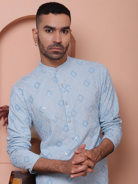 Men's Sequins and Embroidered Kurtas