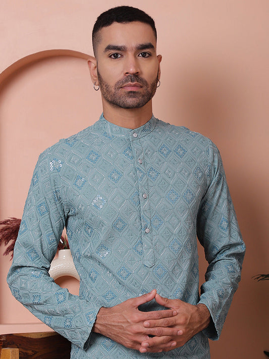 Men's Sequins and Embroidered Kurtas