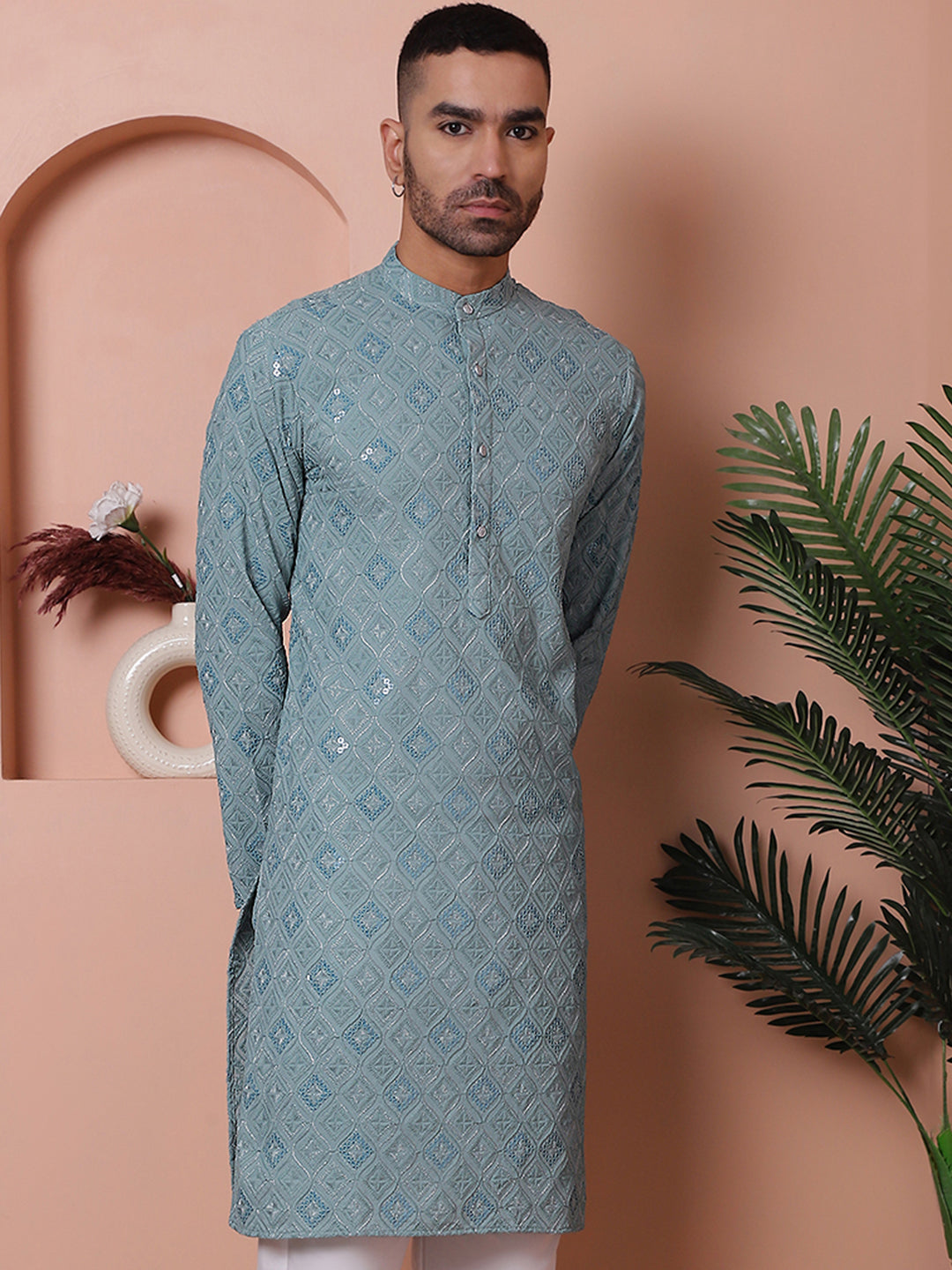 Men's Sequins and Embroidered Kurtas
