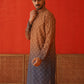 Brown Ombre Printed Kurtas For Men ( KO 5074Brown )