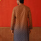 Brown Ombre Printed Kurtas For Men ( KO 5074Brown )