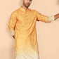 Ombre Printed Kurtas For Men ( KO 5074 Mustard ) [FF] [K-7-12]