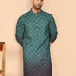 Ombre Printed Kurtas For Men ( KO 5074 Teal ) [FF] [K-7-12]