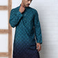 Ombre Printed Kurta For Men ( KO 5074 Teal ) [FF] [K-7-12]