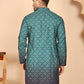 Ombre Printed Kurtas For Men ( KO 5074 Teal ) [FF] [K-7-12]