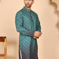 Ombre Printed Kurtas For Men ( KO 5074 Teal ) [FF] [K-7-12]