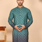 Ombre Printed Kurtas For Men ( KO 5074 Teal ) [FF] [K-7-12]