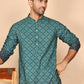 Ombre Printed Kurtas For Men ( KO 5074 Teal ) [FF] [K-7-12]