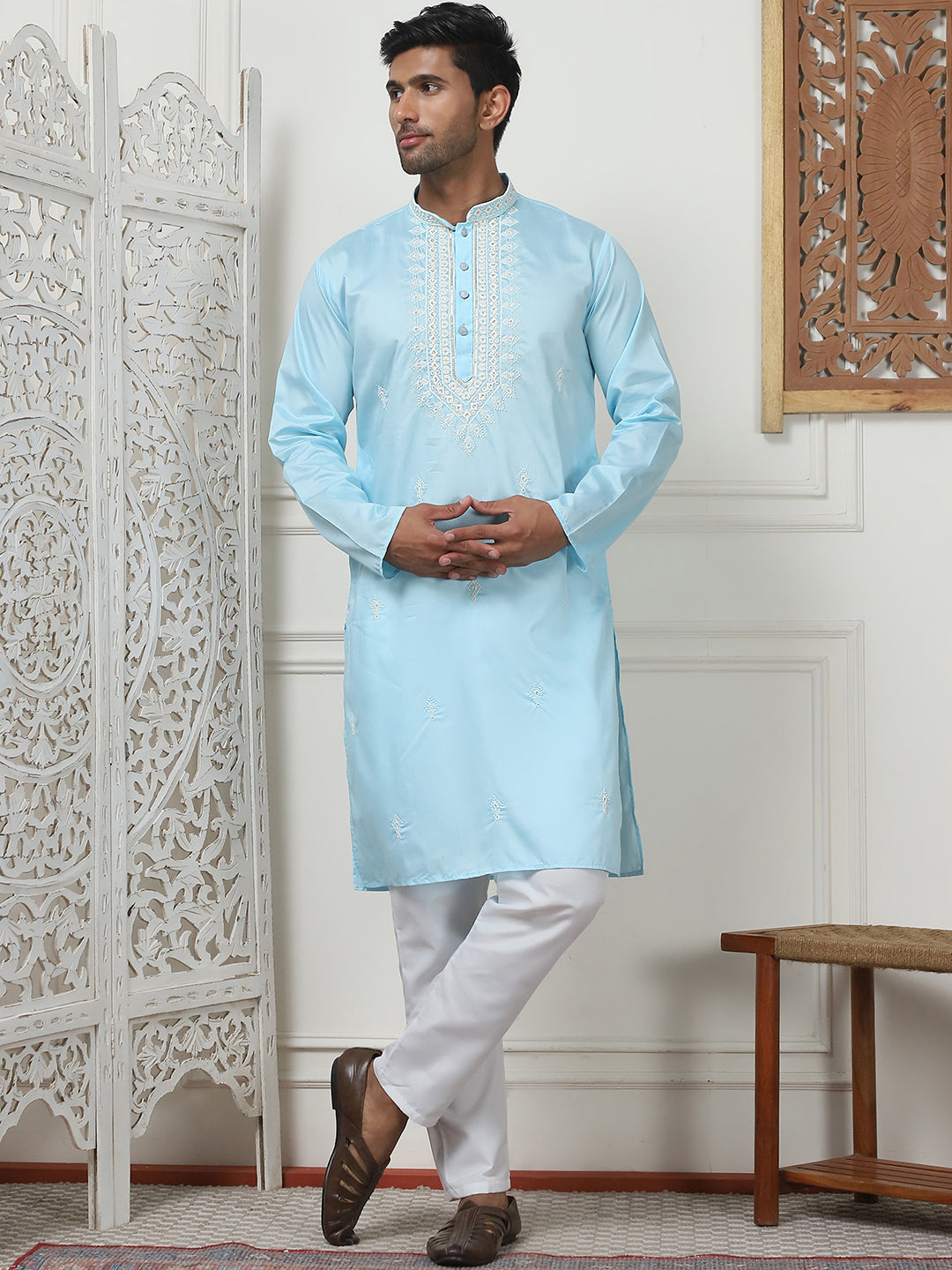 Collar Embroidered & Sequin Kurtas [FF] [A-16-18]