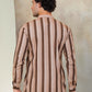 Men's Beige Striped Short Kurtas