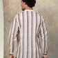 Men's Grey Striped Short Kurtas