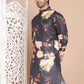 Men's Printed Pure Cotton Kurtas ( KO 5079Black )