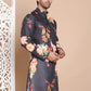 Men's Printed Pure Cotton Kurtas ( KO 5079Black )